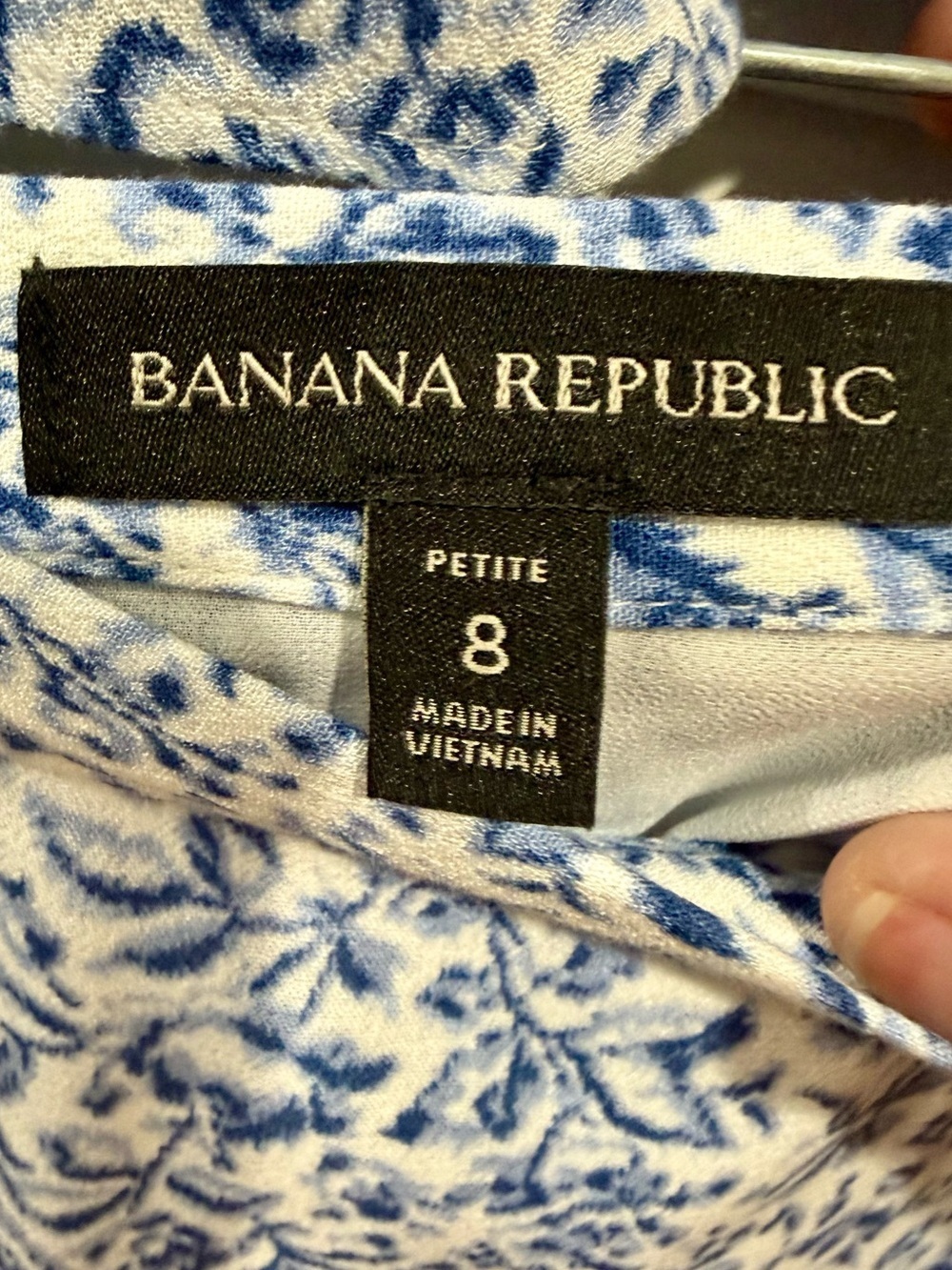 Banana Republic Petite 2-Piece Blue & White Floral Set - Petite Small / 8 - Picture 8 of 10